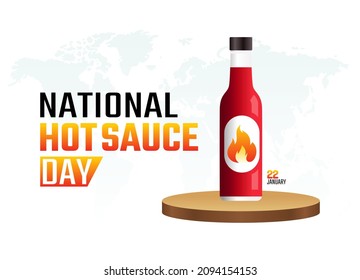 vector graphic of national hot sauce day good for national hot sauce day celebration. flat design. flyer design.flat illustration.