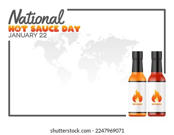 vector graphic of national hot sauce day good for national hot sauce day celebration. flat design. flyer design.flat illustration.