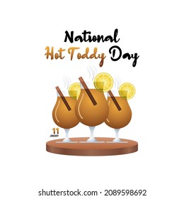 vector graphic of national hot toddy day good for national hot toddy day celebration. flat design. flyer design.flat illustration.