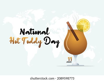 vector graphic of national hot toddy day good for national hot toddy day celebration. flat design. flyer design.flat illustration.