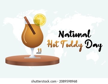 vector graphic of national hot toddy day good for national hot toddy day celebration. flat design. flyer design.flat illustration.