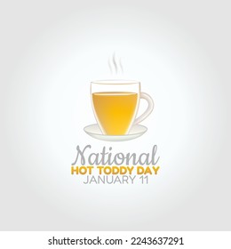 vector graphic of national hot toddy day good for national hot toddy day celebration. flat design. flyer design.flat illustration.