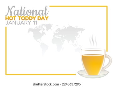 vector graphic of national hot toddy day good for national hot toddy day celebration. flat design. flyer design.flat illustration.