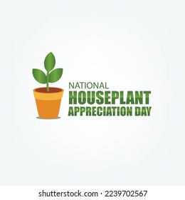 Vector graphic of National Houseplant Appreciation Day. Simple and Elegant Design