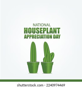 Vector graphic of National Houseplant Appreciation Day. Simple and Elegant Design