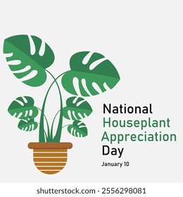 vector graphic of National Houseplant Appreciation Day good for national National Houseplant Appreciation Day celebration. flat design. flyer design.flat illustration.