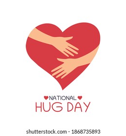 International Day Hugs Heart Hugs Hands Stock Vector (Royalty Free ...