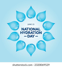 Vektorgrafik von National Hydration Day gut für den National Hydration Day Feier. flaches Design. flyer design.flache Illustration.