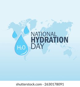 Vector graphic of National Hydration Day for National Hydration Day celebration.