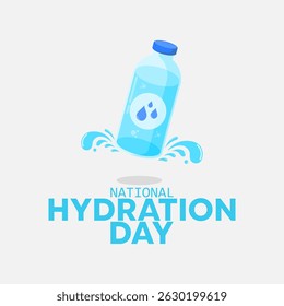 vector graphic of National Hydration Day, ideal for National Hydration Day celebration.
