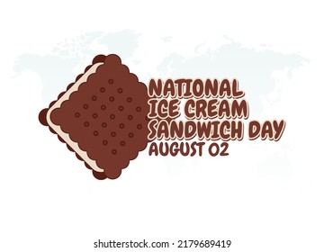 vector graphic of national ice cream sandwich day good for national ice cream sandwich day celebration. flat design. flyer design.flat illustration.