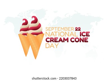 vector graphic of national ice cream cone day good for national ice cream cone day celebration. flat design. flyer design.flat illustration.