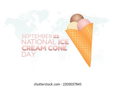 Vector Graphic Of National Ice Cream Cone Day Good For National Ice Cream Cone Day Celebration. Flat Design. Flyer Design.flat Illustration.