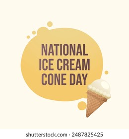 vector graphic of National Ice Cream Cone Day ideal for National Ice Cream Cone Day celebration.
