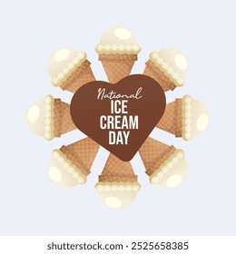 vector graphic of National Ice Cream Day ideal for National Ice Cream Day celebration.