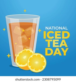 vector graphic of National Iced Tea Day good for National Iced Tea Day celebration. flat design. flyer design.flat illustration.