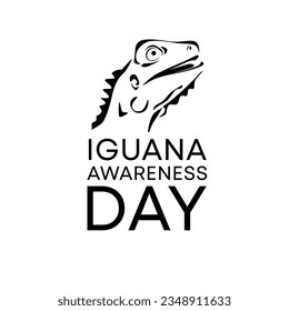 vector graphic of National Iguana Awareness Day good for National Iguana Awareness Day celebration. flat design. flyer design.flat illustration.