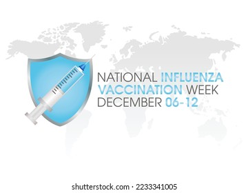 vector graphic of national influenza vaccination week good for national influenza vaccination week celebration. flat design. flyer design.flat illustration.