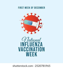 Vektorgrafik der National Influenza Vaccination Week, ideal für die Feier der National Influenza Vaccination Week.