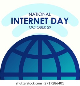 gráfico vetorial do Dia Nacional da Internet ideal para a celebração do Dia Nacional da Internet