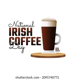 gráfico vectorial del día nacional del café irlandés bueno para la celebración nacional del día del café irlandés. diseño plano. diseño de volante.ilustración plana.