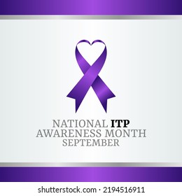 vector graphic of national ITP awareness month good for national ITP awareness month celebration. flat design. flyer design.flat illustration.