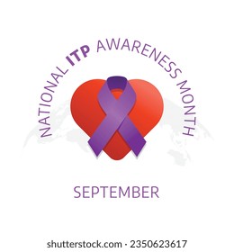 vector graphic of National ITP Awareness Month good for National ITP Awareness Month celebration. flat design. flyer design.flat illustration.