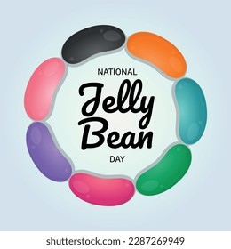 vector graphic of national jelly bean day good for national jelly bean day celebration. flat design. flyer design.flat illustration.