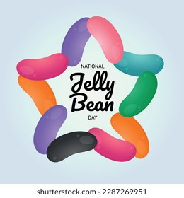 vector graphic of national jelly bean day good for national jelly bean day celebration. flat design. flyer design.flat illustration.