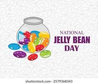 vector graphic of national jelly bean day good for national jelly bean day celebration. flat design. flyer design. flat illustration.