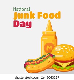 gráfico vetorial do Dia Nacional do Junk Food ideal para a celebração do Dia Nacional do Junk Food