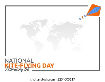 vector graphic of national kite-flying day good for national kite-flying day celebration. flat design. flyer design.flat illustration.