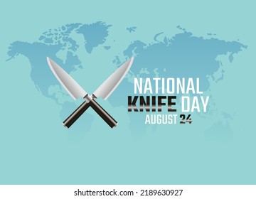 vector graphic of national knife day good for national knife day celebration. flat design. flyer design.flat illustration.