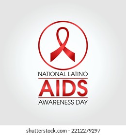vector graphic of national latino AIDS awareness day good for national latino AIDS awareness day celebration. flat design. flyer design.flat illustration.