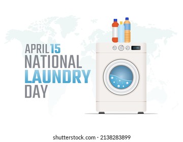 vector graphic of national laundry day good for national laundry day celebration. flat design. flyer design.flat illustration.
