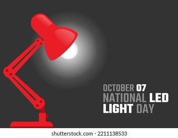 vector graphic of national LED light day good for national LED light day celebration. flat design. flyer design.flat illustration.