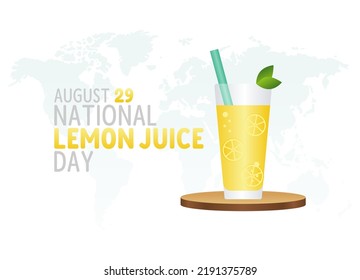 vector graphic of national lemon juice day good for national lemon juice day celebration. flat design. flyer design.flat illustration.
