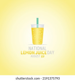 vector graphic of national lemon juice day good for national lemon juice day celebration. flat design. flyer design.flat illustration.