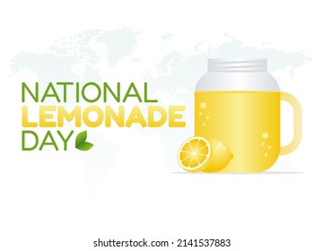 vector graphic of national lemonade day good for national lemonade day celebration. flat design. flyer design.flat illustration.