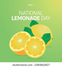 vector graphic of national lemonade day good for national lemonade day celebration. flat design. flyer design.flat illustration.