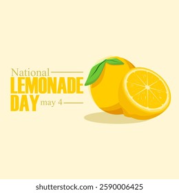 vector graphic of National Lemonade Day ideal for National Lemonade Day celebration.