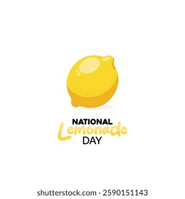 vector graphic of National Lemonade Day for National Lemonade Day celebration.