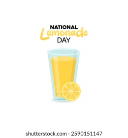 vector graphic of National Lemonade Day for National Lemonade Day celebration.