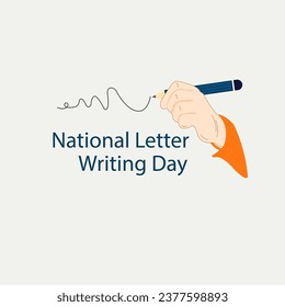 vector graphic of National Letter Writing Day good for national National Letter Writing Day celebration. flat design. flyer design.flat illustration.