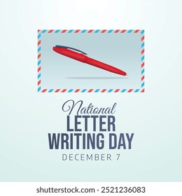 vector graphic of National Letter Writing Day ideal for National Letter Writing Day celebration.