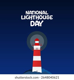 vector graphic of National Lighthouse Day ideal for National Lighthouse Day celebration
