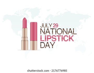 vector graphic of national lipstick day good for national lipstick day celebration. flat design. flyer design.flat illustration.