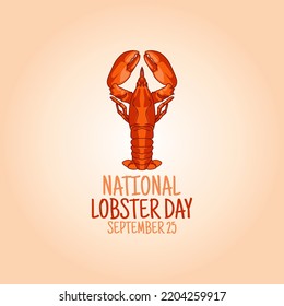 vector graphic of national lobster day good for national lobster day celebration. flat design. flyer design.flat illustration.