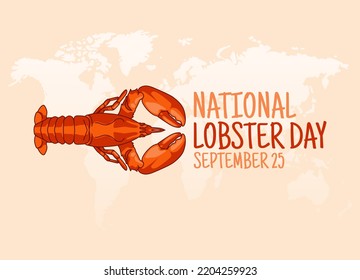 vector graphic of national lobster day good for national lobster day celebration. flat design. flyer design.flat illustration.