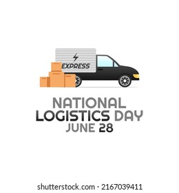 vector graphic of national logistics day good for national logistics day celebration. flat design. flyer design.flat illustration.
